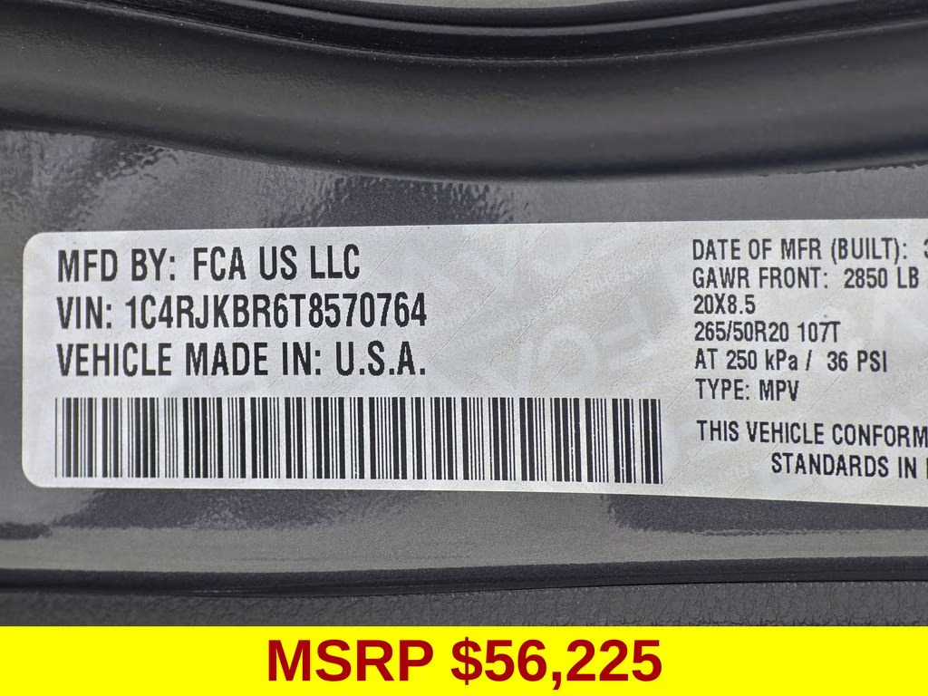 2026 Baltic Gray Metallic Clearcoat Jeep Grand Cherokee L Limited 4X4 SUV