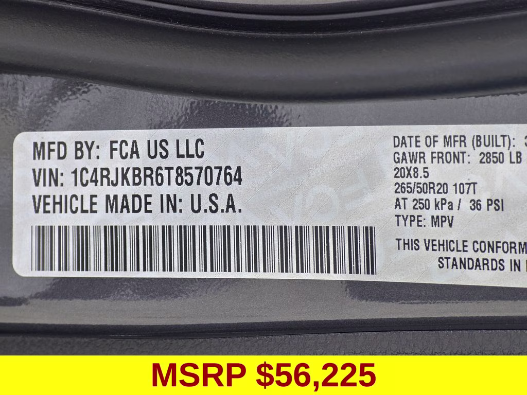 2026 Baltic Gray Metallic Clearcoat Jeep Grand Cherokee L Limited 4X4 SUV