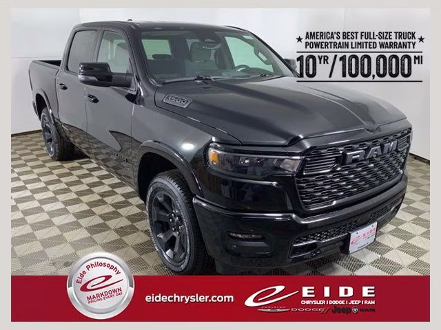2026 Diamond Black Crystal Pearlcoat Ram 1500 Big Horn Night Edition 4X4 Truck