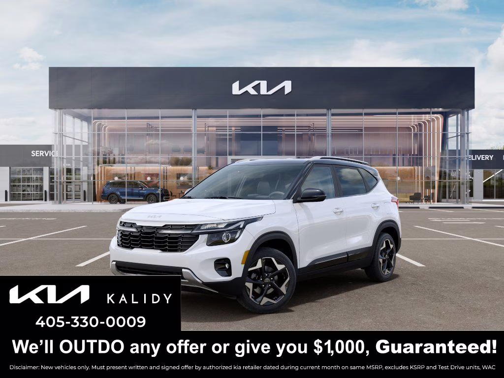 2026 Clear White/Black Roof Kia Seltos S FWD SUV