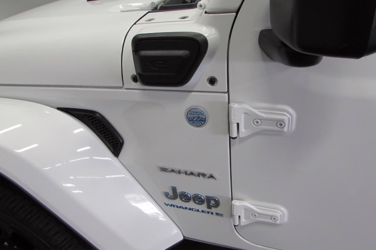 2023 Bright White Clearcoat Jeep Wrangler Sahara 4xe 4X4 SUV