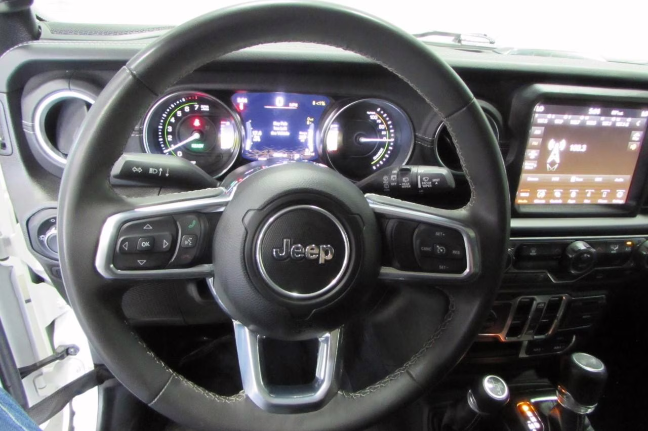 2023 Bright White Clearcoat Jeep Wrangler Sahara 4xe 4X4 SUV