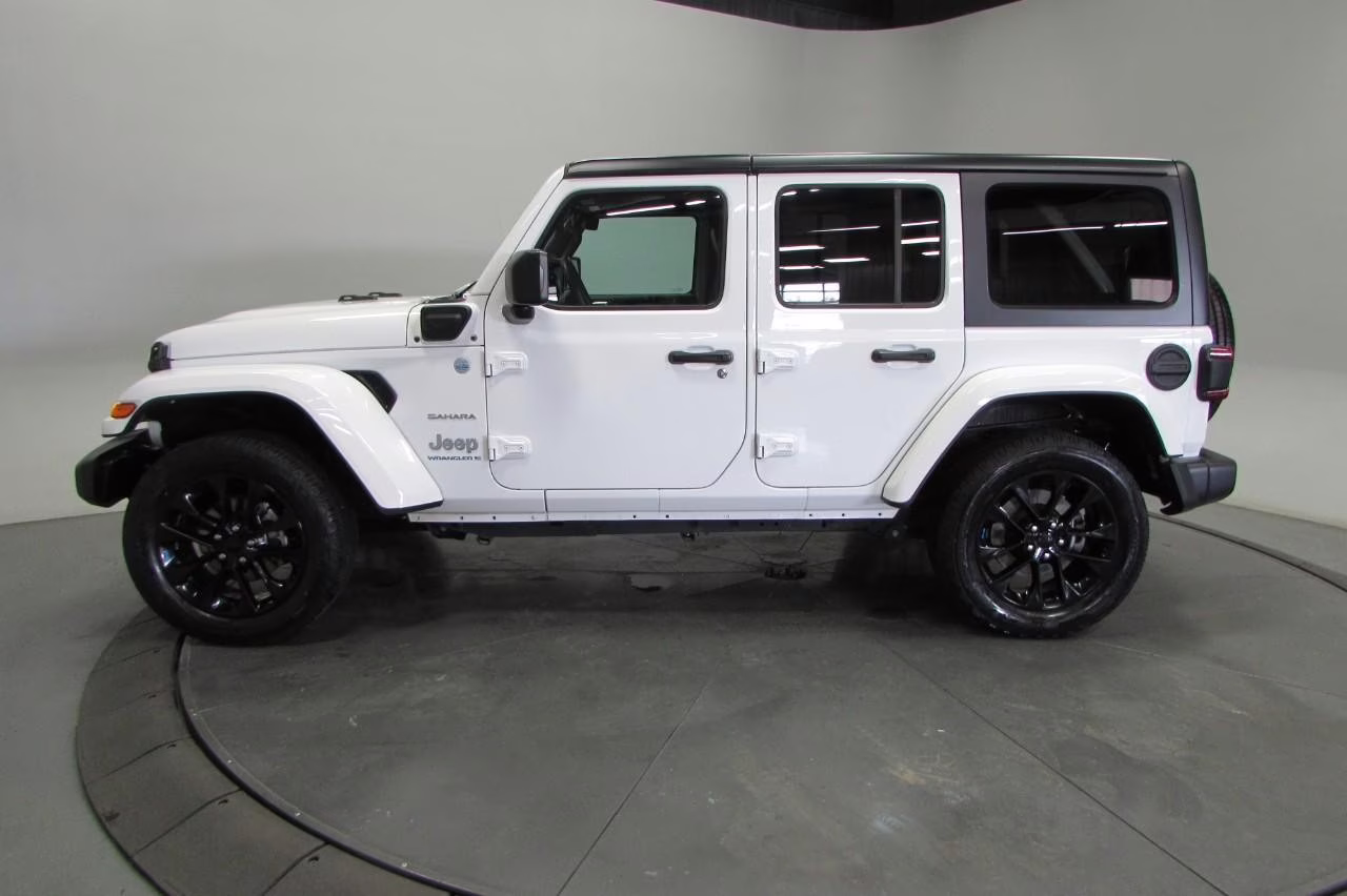 2023 Bright White Clearcoat Jeep Wrangler Sahara 4xe 4X4 SUV