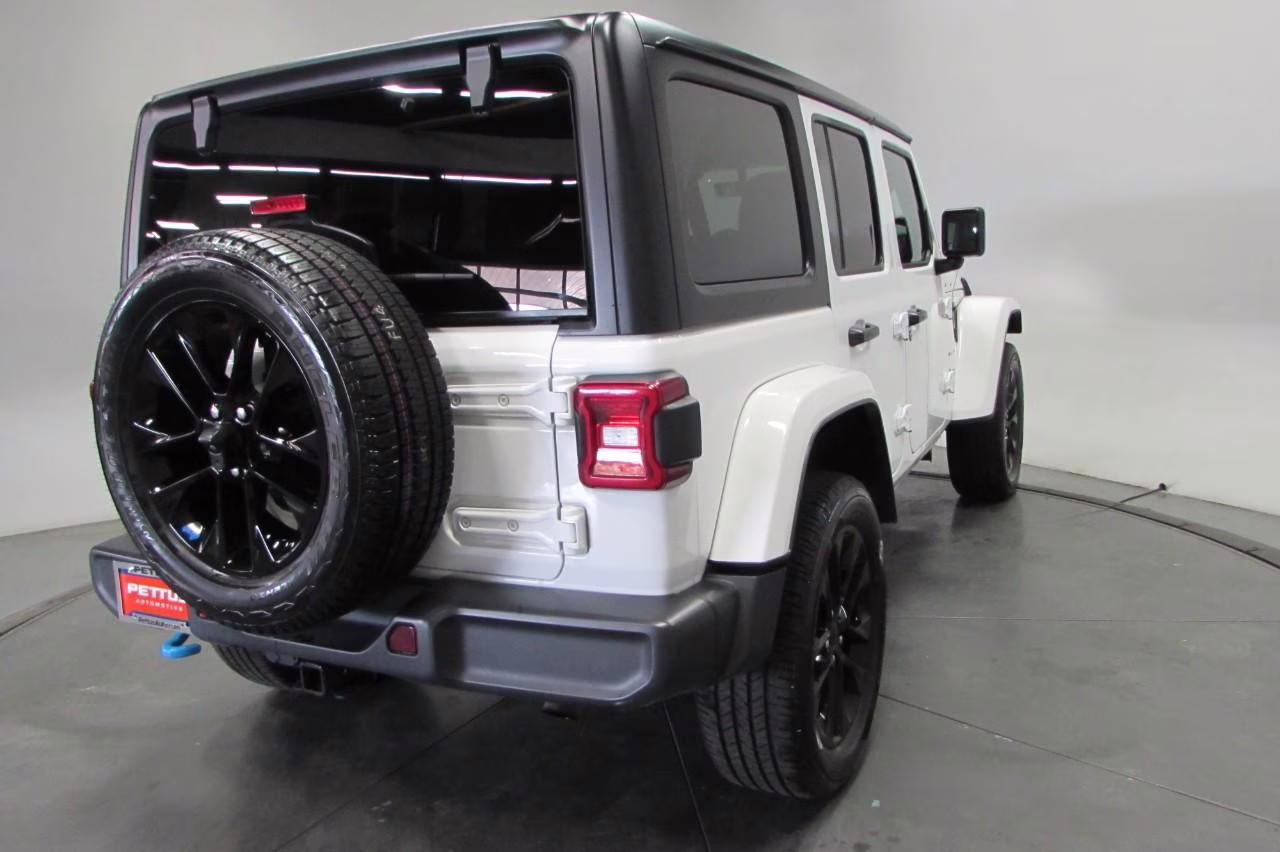 2023 Bright White Clearcoat Jeep Wrangler Sahara 4xe 4X4 SUV