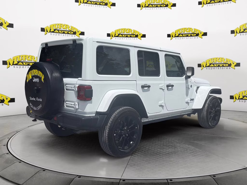 2025 Bright White Clearcoat Jeep Wrangler Sahara 4xe 4X4 SUV
