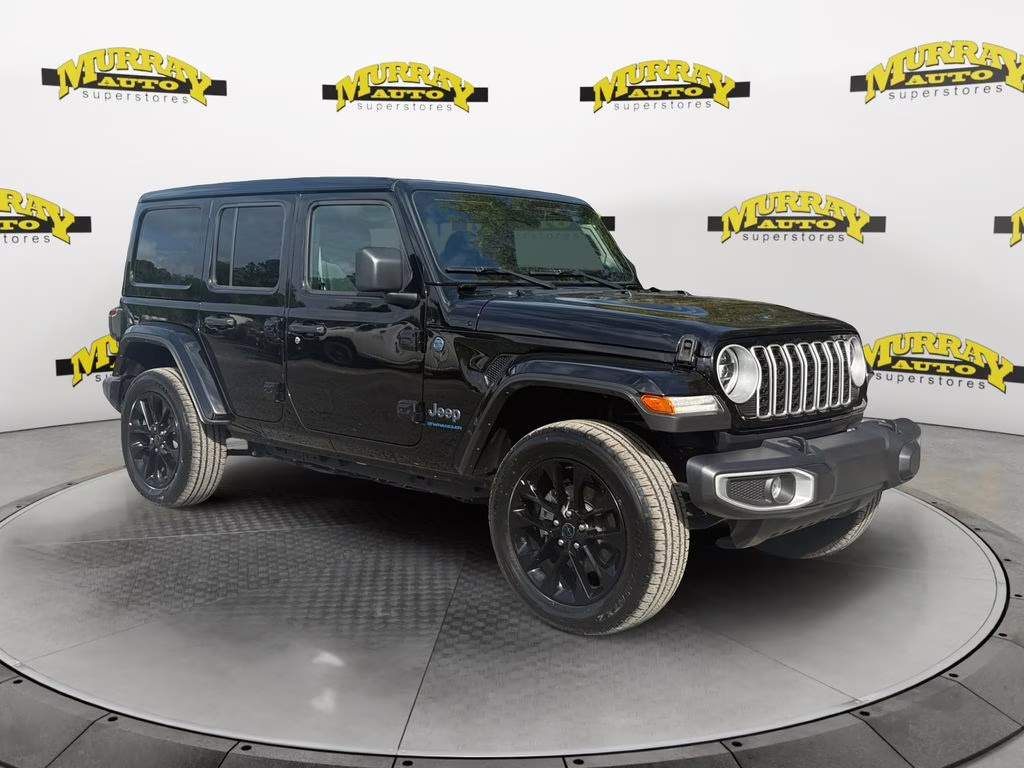 2025 Black Clearcoat Jeep Wrangler Sahara 4xe 4X4 SUV