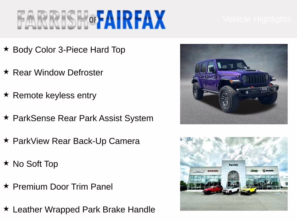 2026 Reign Jeep Wrangler Rubicon X 4X4 SUV