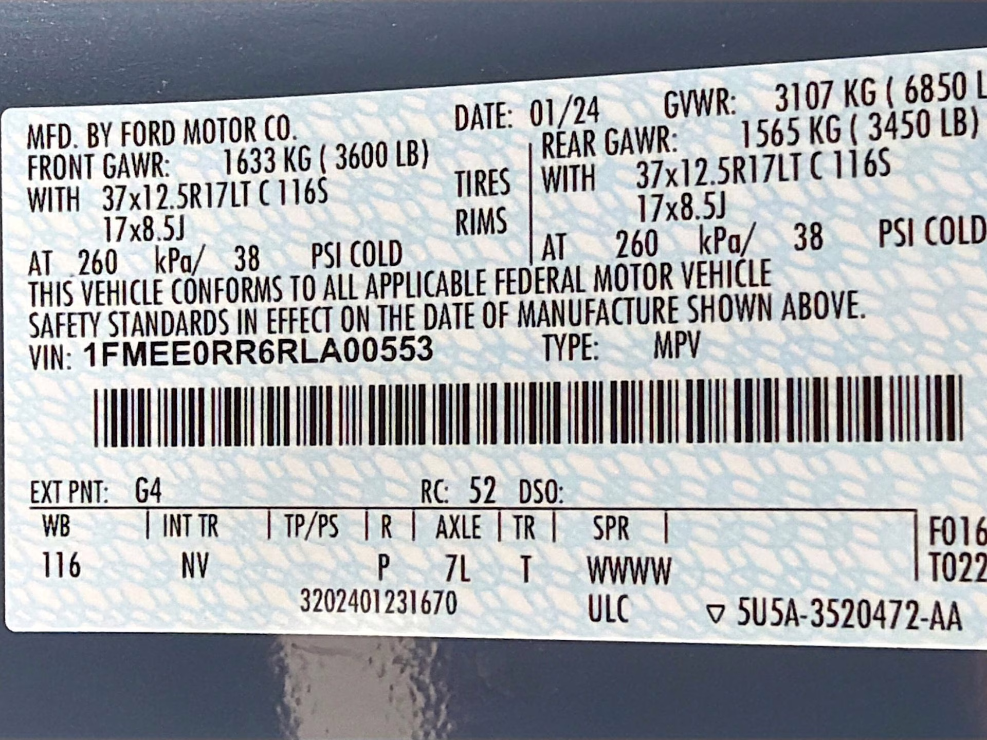 2024 Azure Gray Metallic Tri-Coat Ford Bronco Raptor 4X4 SUV