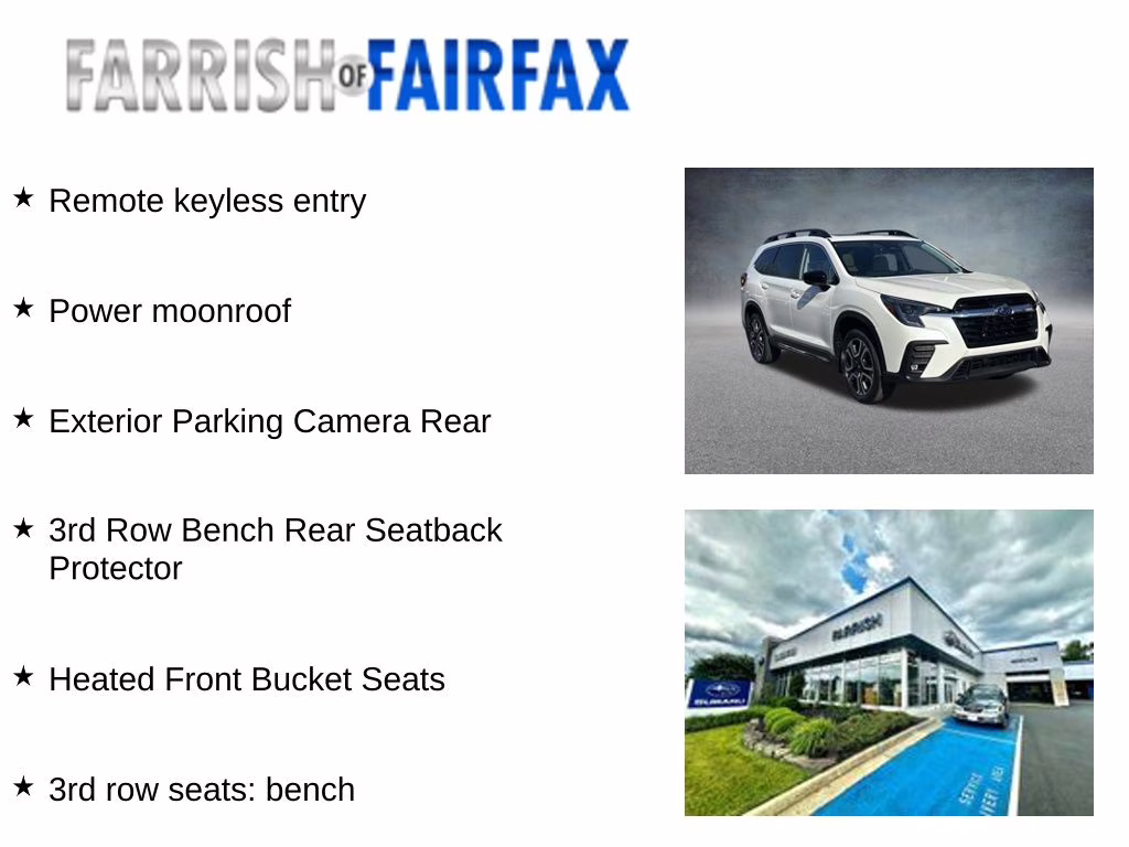 2026 Crystal White Pearl Subaru Ascent Limited AWD SUV