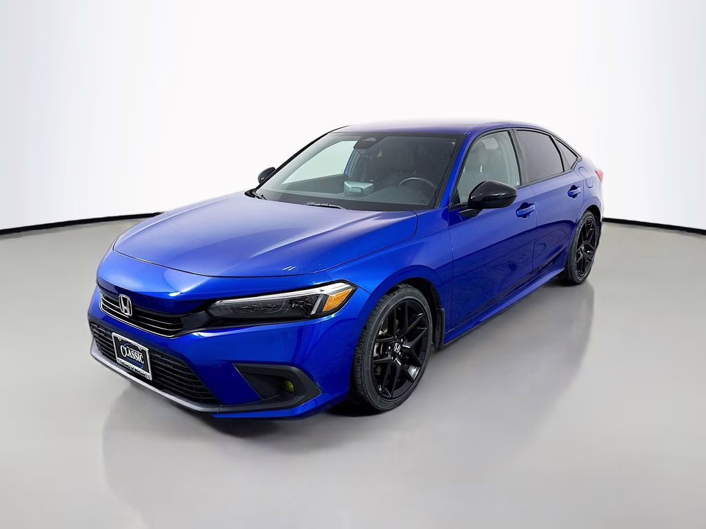 2024 Blue Honda Civic Sport FWD Sedan