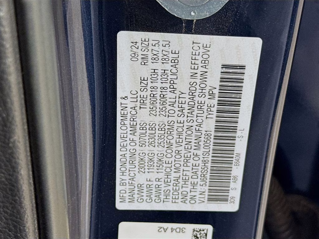 2025 Blue Honda CR-V Hybrid Sport-L FWD SUV