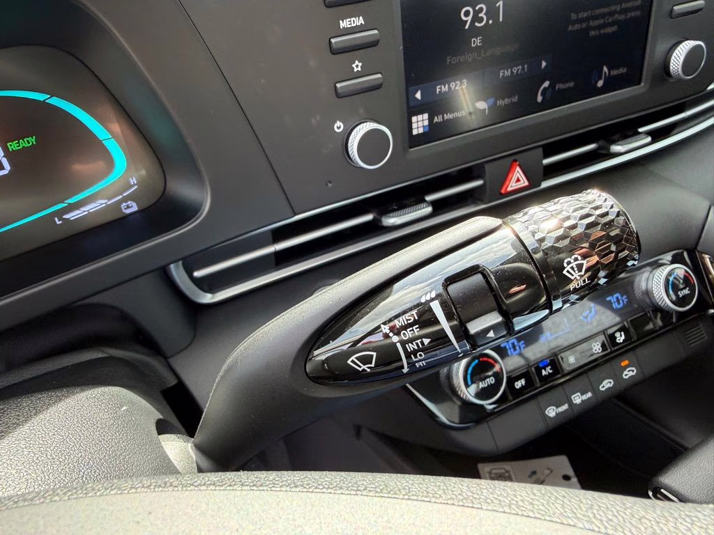 2025 Serenity White Hyundai Elantra Hybrid Blue FWD Sedan