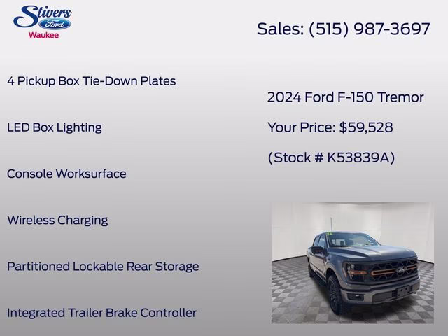 2024 Gray Metallic Ford F-150 Tremor 4X4 Truck