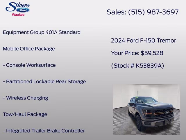 2024 Gray Metallic Ford F-150 Tremor 4X4 Truck