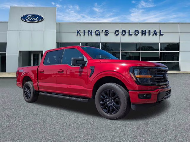 2024 Rapid Red Metallic Tinted Clearcoat Ford F-150 4X4 Crew Cab XLT 5.0 V-8 FX4 w/Leather Capt Chairs 4X4 Truck