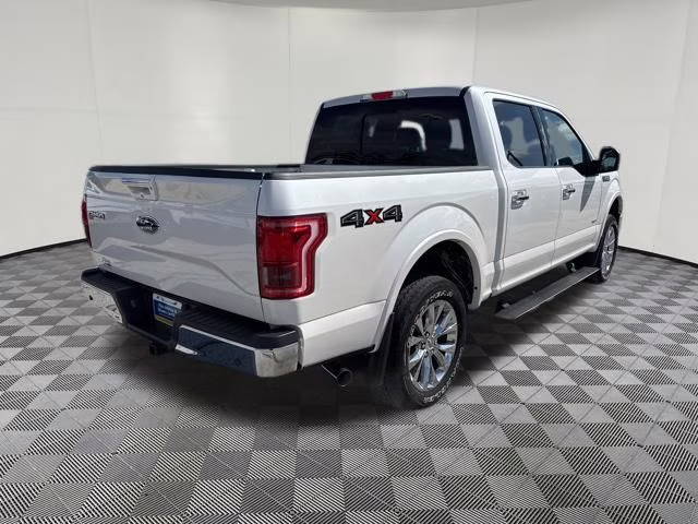 2016 White Platinum Metallic Tri-Coat Ford F-150 Lariat 4X4 Truck