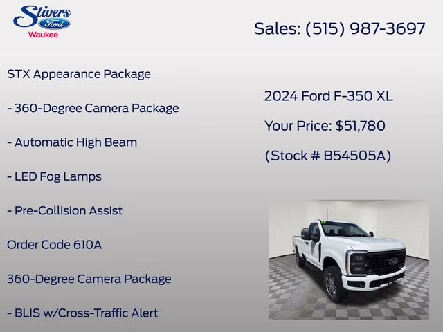 2024 Oxford White Ford Super Duty F-350 SRW XL 4X4 Truck