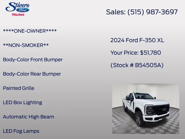 2024 Oxford White Ford Super Duty F-350 SRW XL 4X4 Truck