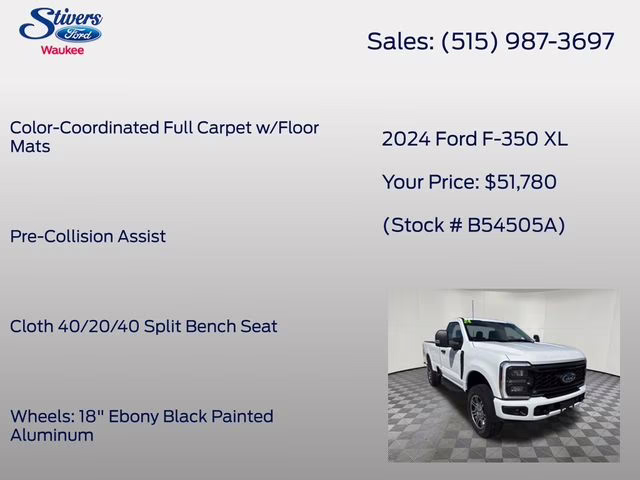 2024 Oxford White Ford Super Duty F-350 SRW XL 4X4 Truck