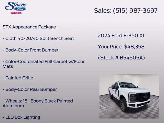 2024 Oxford White Ford Super Duty F-350 SRW XL 4X4 Truck
