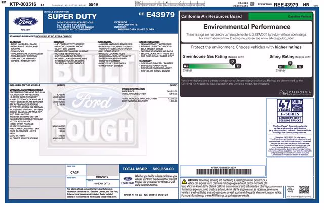2024 Oxford White Ford Super Duty F-350 SRW XL 4X4 Truck