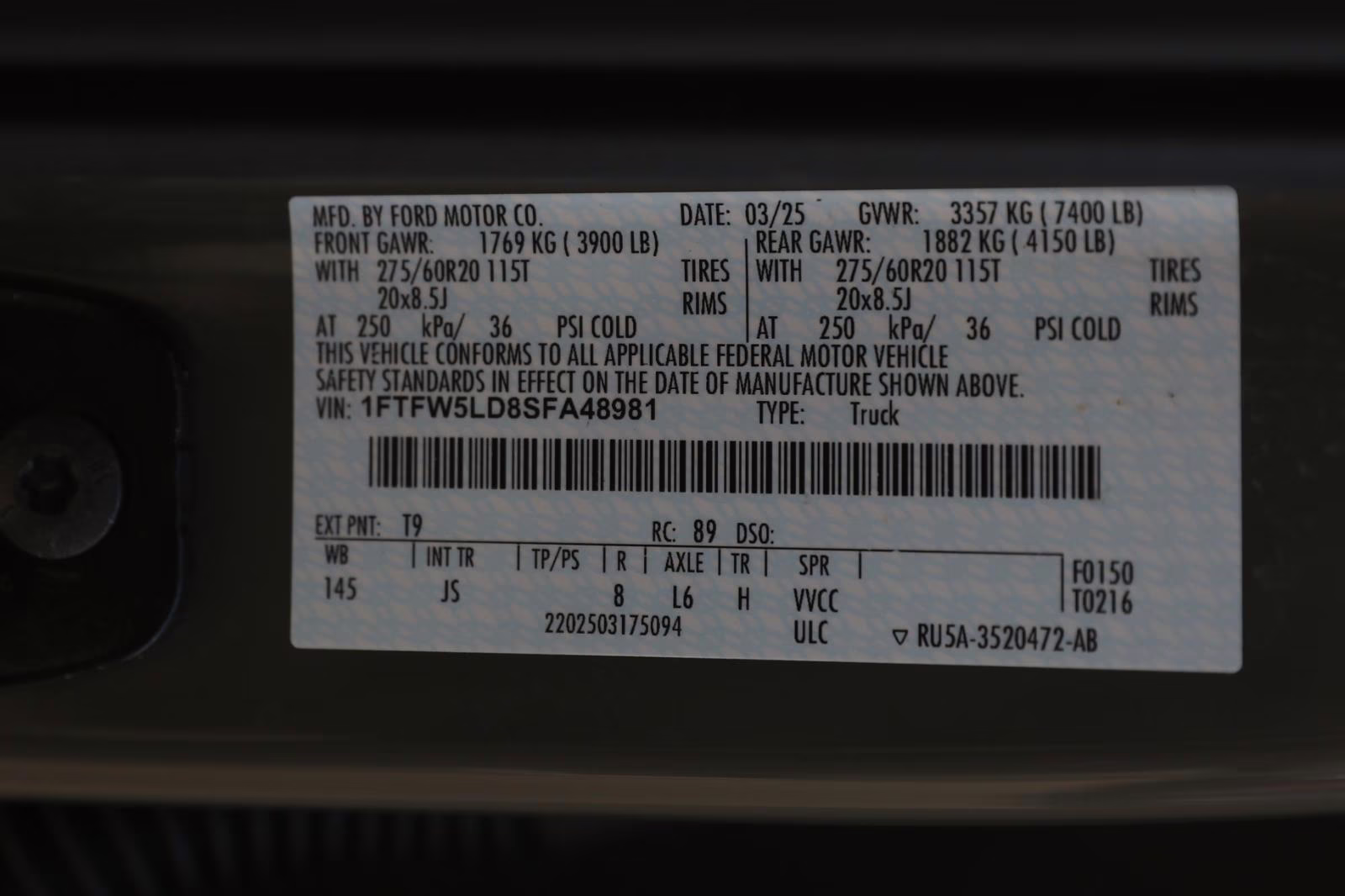 2025 Marsh Gray Ford F-150 LARIAT 4X4 Truck