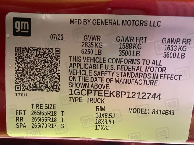 2023 Radiant Red Tintcoat Chevrolet Colorado Trail Boss 4X4 Truck