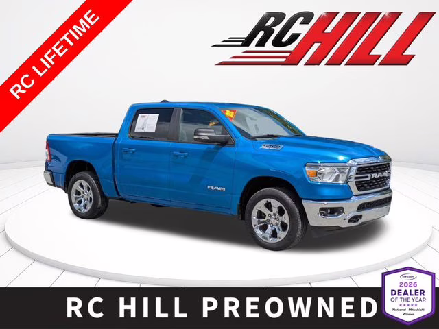 2022 Hydro Blue Pearlcoat Ram 1500 Big Horn/Lone Star 4X4 Truck