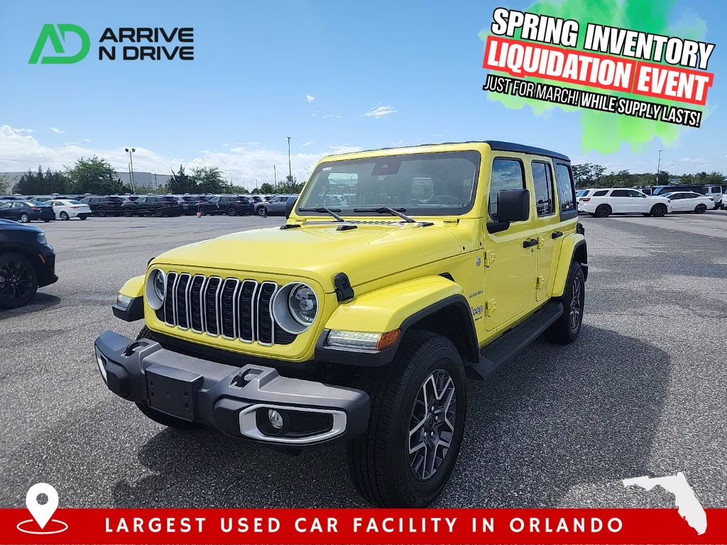 2024 Yellow Jeep Wrangler Sahara 4X4 SUV