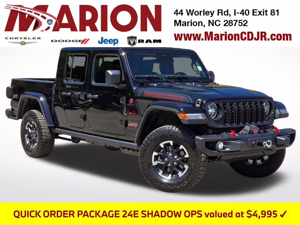 2026 Black Clearcoat Jeep Gladiator Rubicon 4X4 Truck