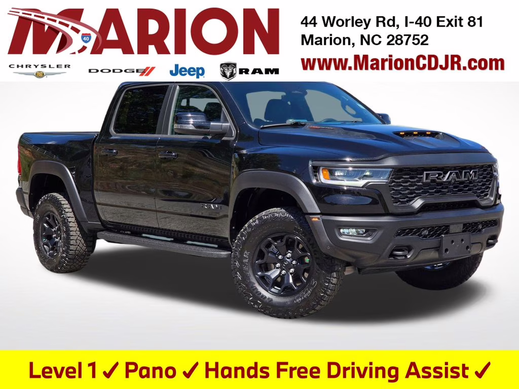 2026 Diamond Black Crystal Pearlcoat Ram 1500 RHO 4X4 Truck