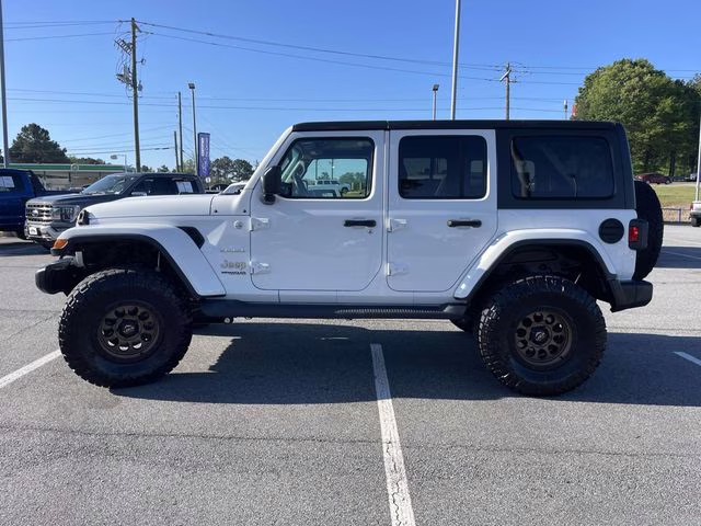 2021 Bright White Clearcoat Jeep Wrangler Unlimited Sahara 4X4 SUV