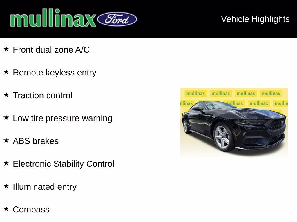 2026 Shadow Black Ford Mustang EcoBoost RWD Coupe