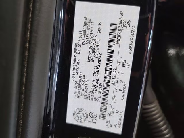 2024 Agate Black Metallic Ford F-150 King Ranch 4X4 Truck