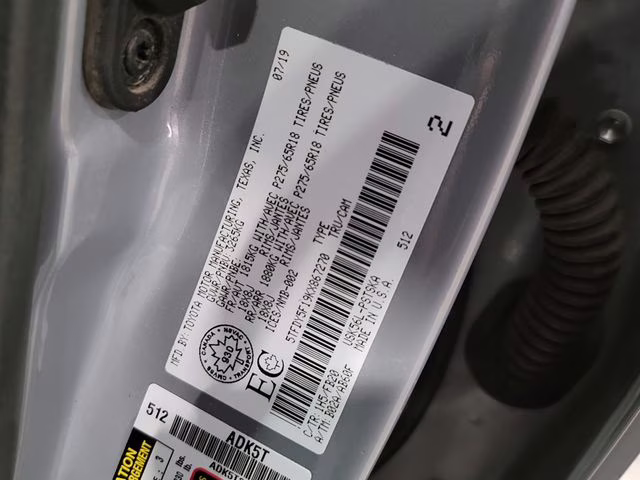 2019 Cement Gray Toyota Tundra SR5 4X4 Truck