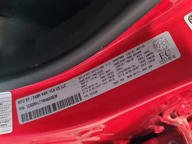 2021 Flame Red Clearcoat Ram 1500 Rebel 4X4 Truck