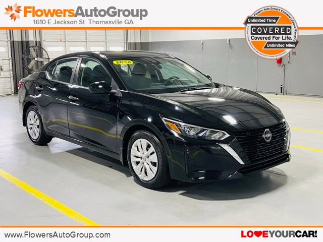 2024 Super Black Nissan Sentra S Sedan