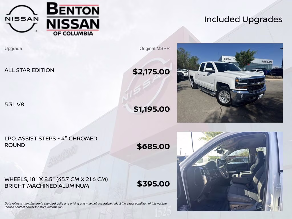 2018 Summit White Chevrolet Silverado 1500 LT 4X4 Truck