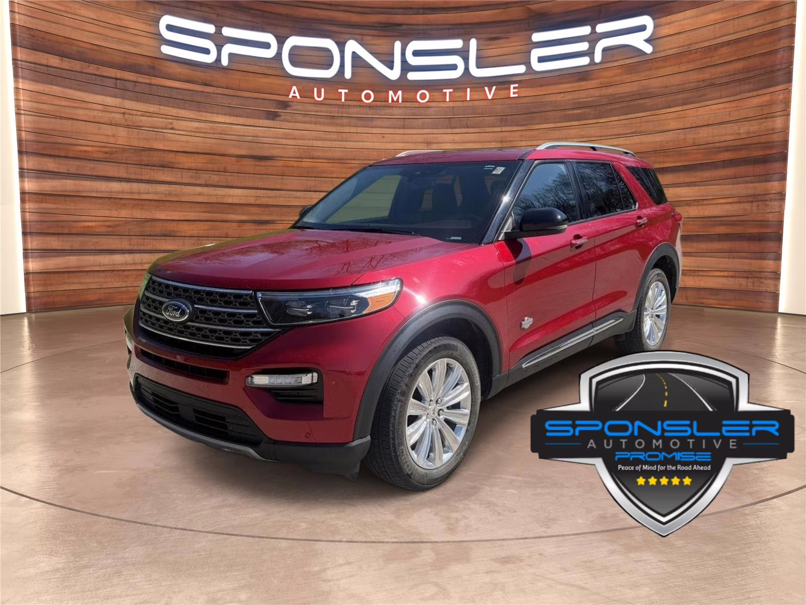 2023 Rapid Red Metallic Tinted Clearcoat Ford Explorer King Ranch 4X4 SUV