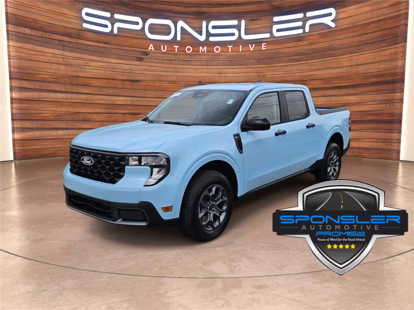 2026 Light Blue Ford Maverick XLT AWD Truck