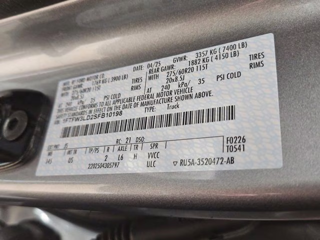 2025 Iconic Silver Metallic Ford F-150 XLT 4X4 Truck