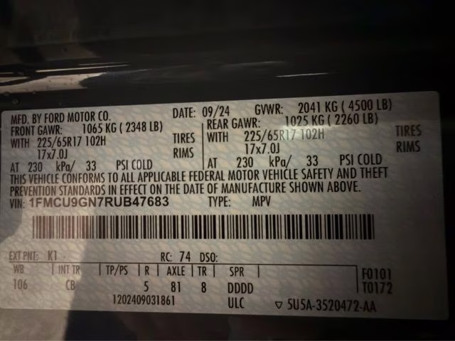 2024 Vapor Blue Metallic Ford Escape Active AWD SUV