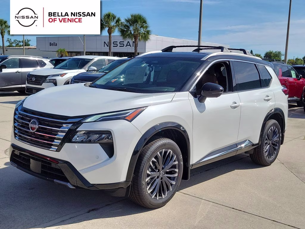 2026 Everest White Pearl/Super Black Nissan Rogue Platinum AWD SUV