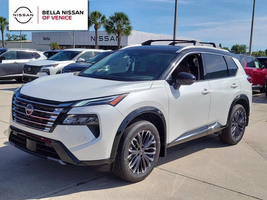 2026 Everest White Pearl/Super Black Nissan Rogue Platinum AWD SUV