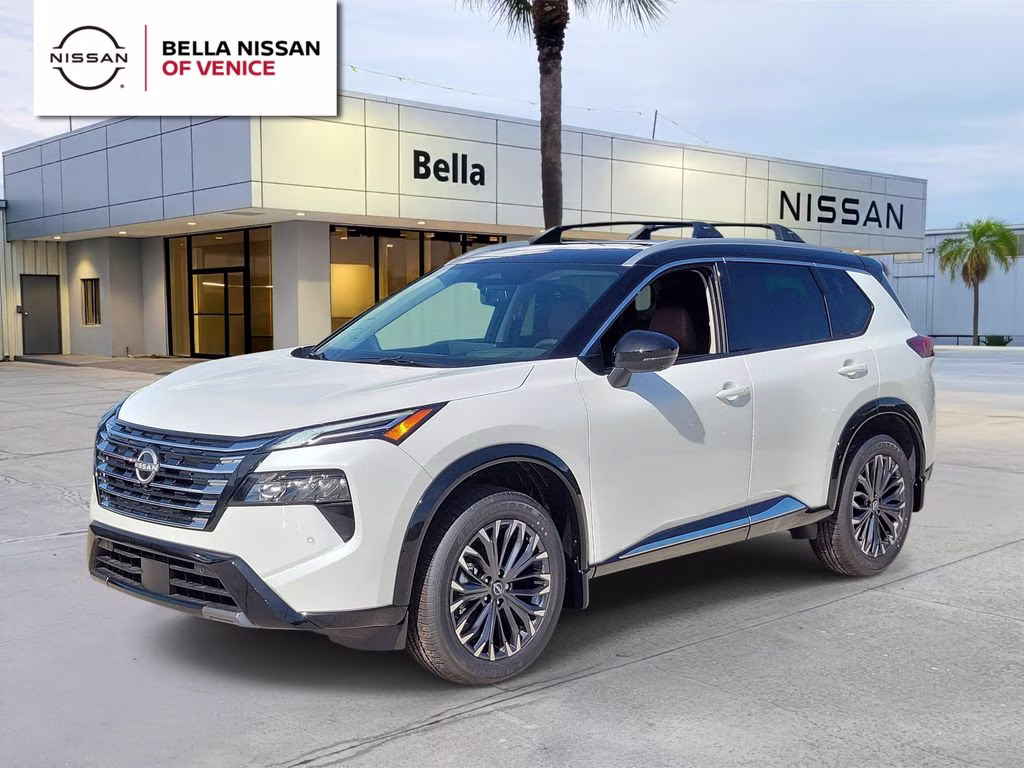 2026 Everest White Pearl/Super Black Nissan Rogue Platinum AWD SUV