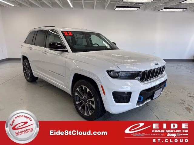 2022 Bright White Clearcoat Jeep Grand Cherokee Overland 4xe 4X4 SUV