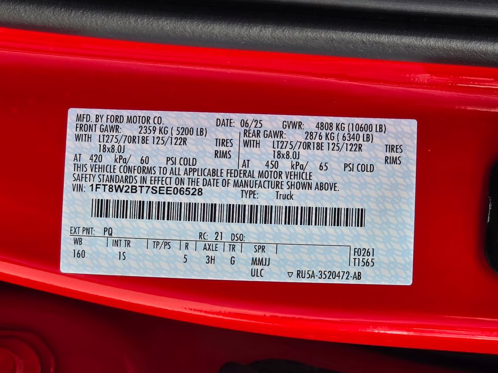 2025 Race Red Ford Super Duty F-250 SRW XL 4X4 Truck