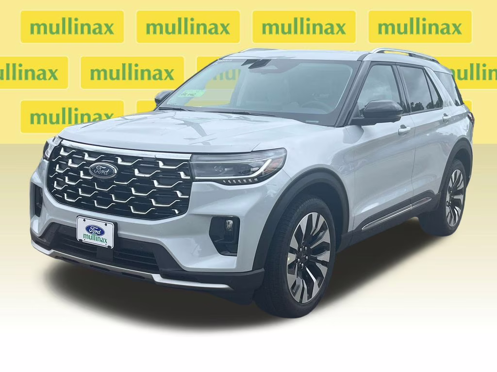 2026 Space White Metallic Ford Explorer Platinum 4X4 SUV