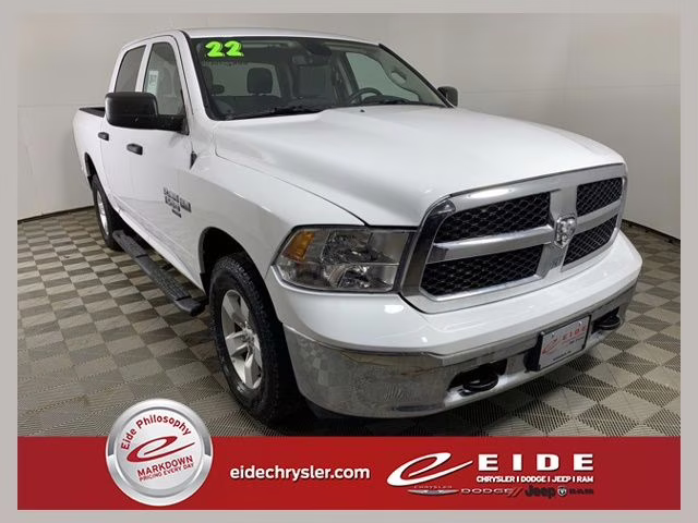 2022 Bright White Clearcoat Ram 1500 SLT 4X4 Truck