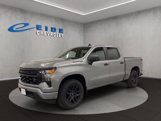 2026 Sterling Gray Metallic Chevrolet Silverado 1500 Custom 4X4 Truck